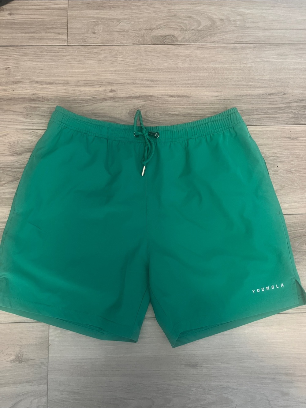 YoungLA Teal-Green Men's Swim Trunks